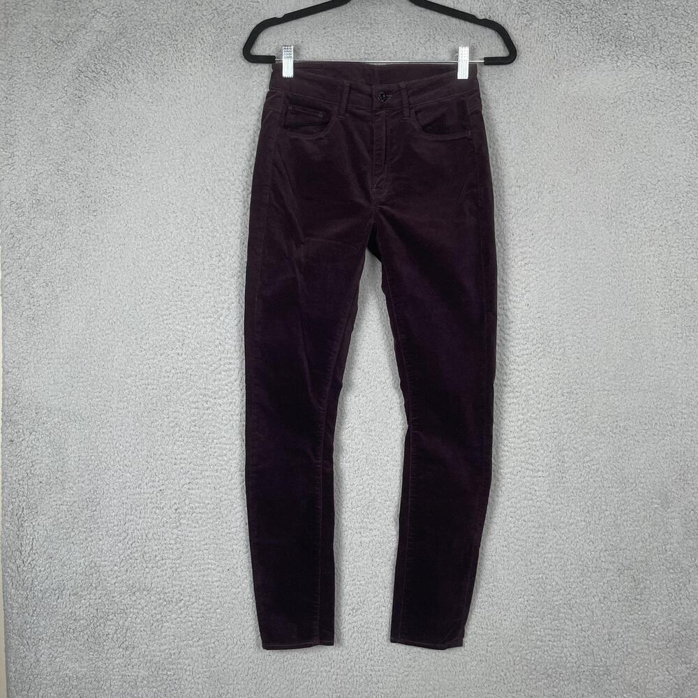 G-Star Raw Pants Womens 27 Purple Corduroy High Skinny Coj Wmn Stretch 27x30